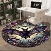 Fantasy Fledermaus Kunstwerk runder Teppich Stuhlkissen Runder Eingangsteppich, Weiche runde Teppiche für Wohnzimmer, Schlafzimmer, Kreis Teppich Dekoration Geschenke