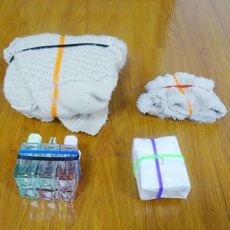 6-Piece Premium Windproof Silicone Beach Towel Strap - High Stretch, Bright Colors, Safe Fixation for Chairs, Swimming Pool and