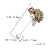 Cloth Art Fabric Double Blooming Flower Brooch For Women Men Dainty Imitation Pearl Leaf Floral Long Needle Pins Wedding Jewelry