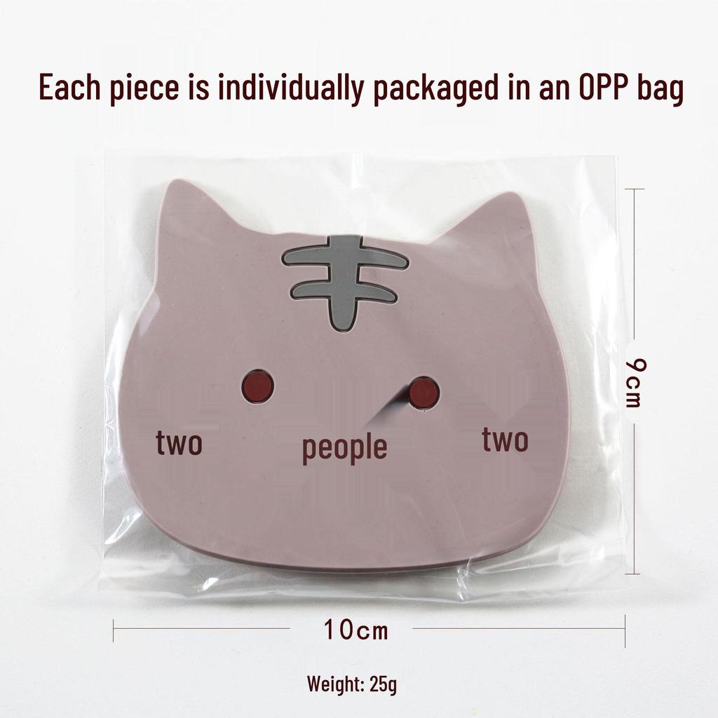 Cute Cat PVC Non-slip Washable Coaster - Heat Insulation Tea Cup Mat