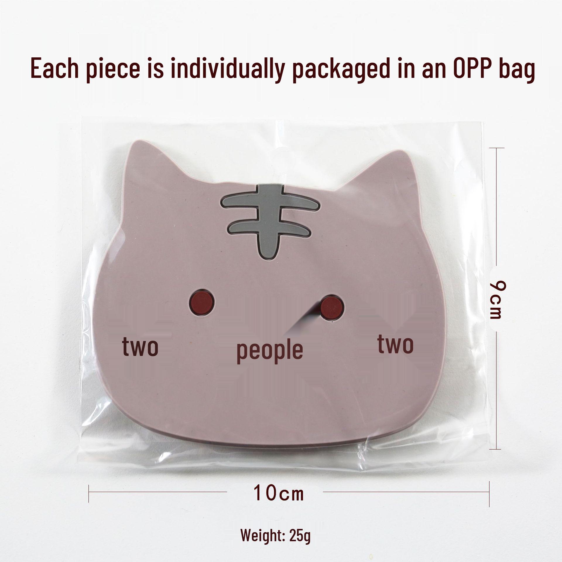 Cute Cat PVC Non-slip Washable Coaster - Heat Insulation Tea Cup Mat