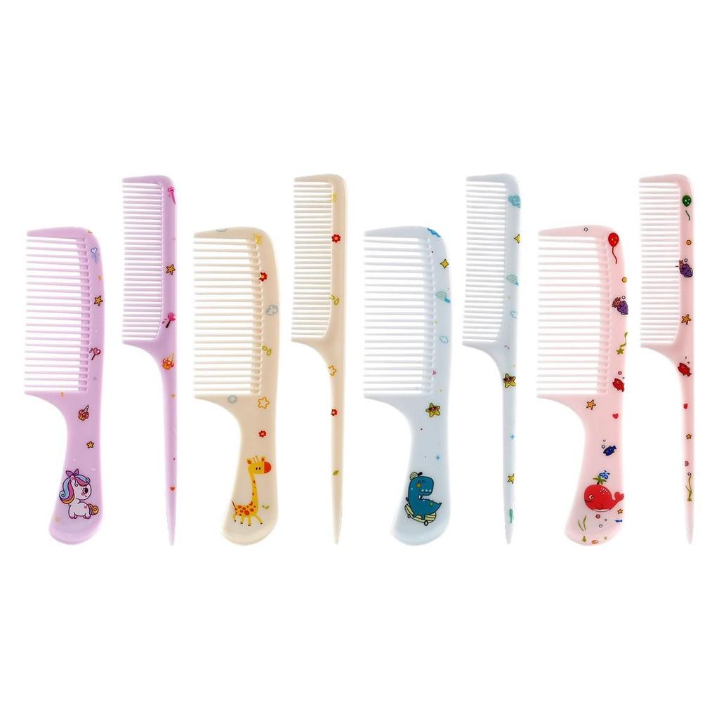 Kids' Cartoon Comb Set: Cute, Portable, Fine-toothed and Tail Comb for Hair Styling