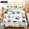 Cartoon Panda 3d Beddengoed Set Dekbedovertrek Sets Dekbed Bedlinnen Eénpersoons Tweepersoons Kingsize Eenpersoons Maat Kamerdecoratie Kinderen Volwassene Schattig Kawaii