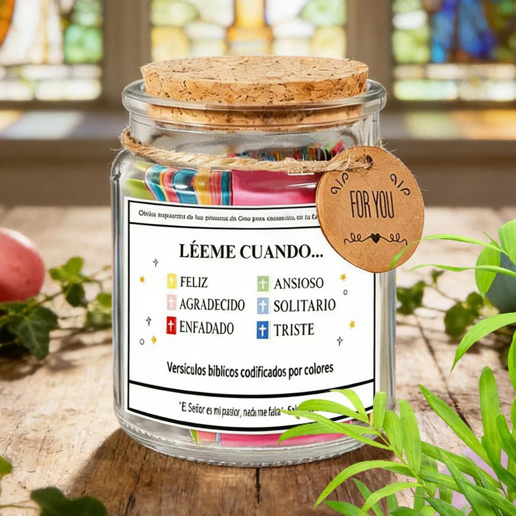 Spanish Bible Jar Christian Praying Supplies Prayer Jar Scriptures for Women Men Collectors Desk Home Office Ceremony Living