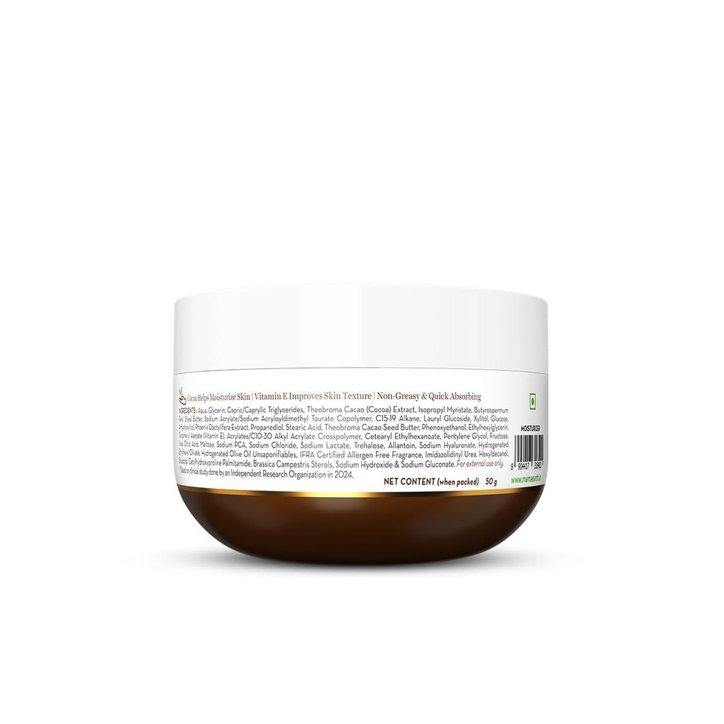 Mamaearth Cocoa Rich Moisturizing Cream For Face Hands Body 50g | 24H Non-Greasy Deep Nourishment For Soft Glowing Skin