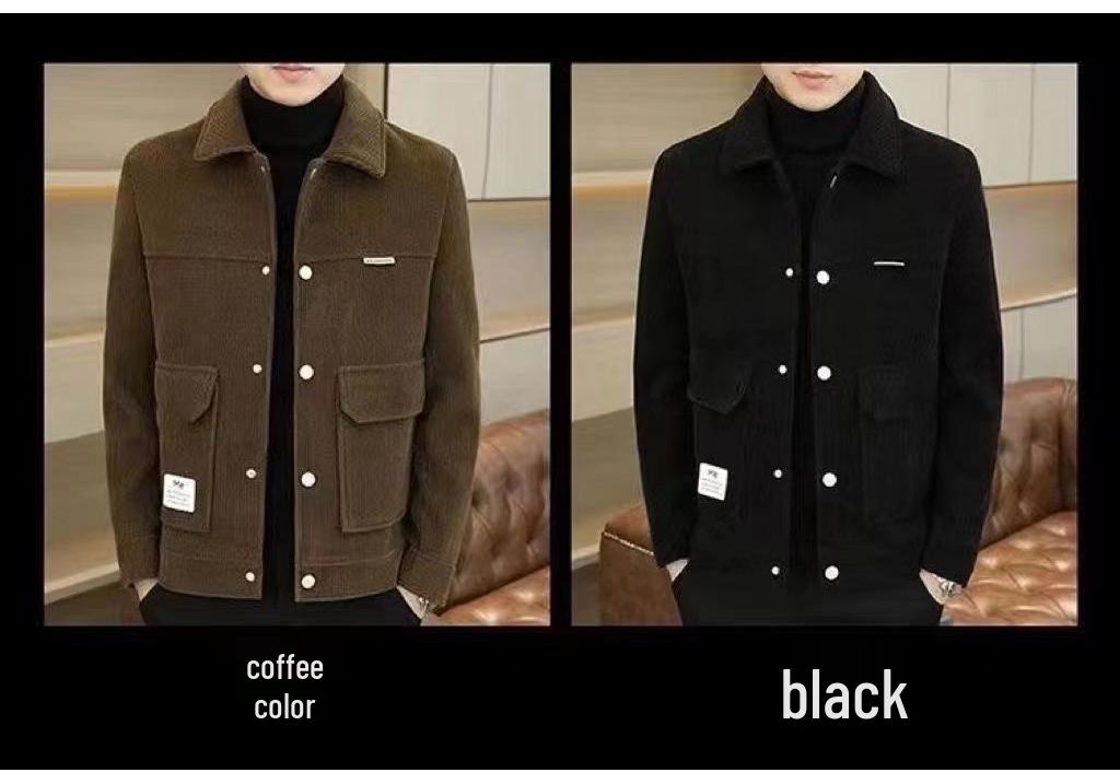 Men's Korean Style Lapel Casual Jacket - 2025 Autumn/Winter Trend