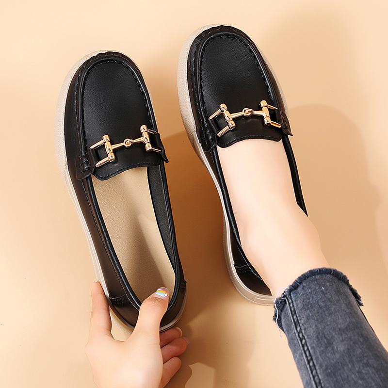 Women's Loafers Leather Driving Moccasins Comfort Flats Casual Slip On Walking Minimalist Summer Breathable Shoes