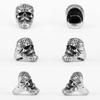 Big Beard Hippie Skull Stainless Steel Mens Rings Punk Hip Hop Cool for Male Boyfriend Biker Jewelry Creativity Gift Wholesale