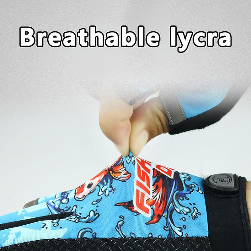 Angelhandschuhe für Fliegenköder, für Herren und Damen, Dreifinger-Handschuhe zum Seefischen, atmungsaktiv, rutschfest