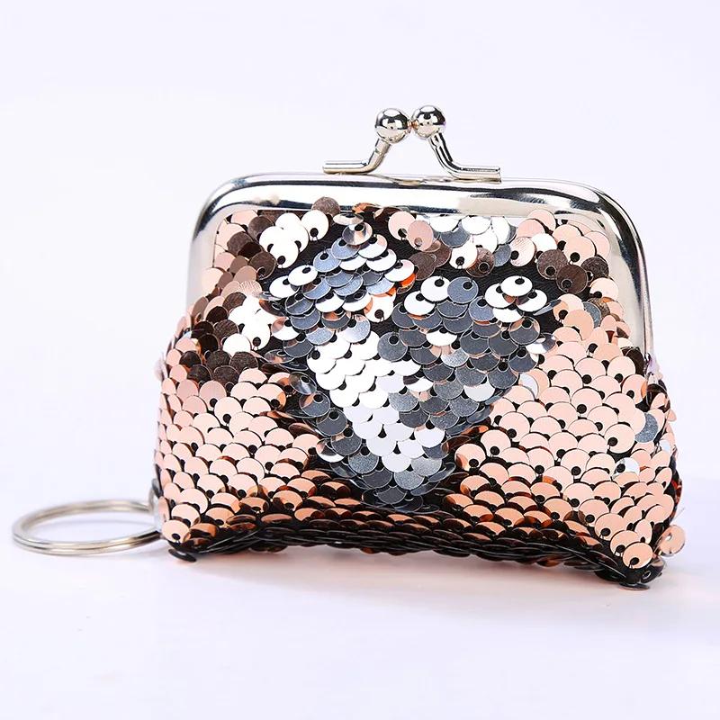 Fashion Women Mini Coin Purse Metal Hasp Keychain coin pouch Key Access Card Holder Small Wallet Money Bag Female Clutch Bag