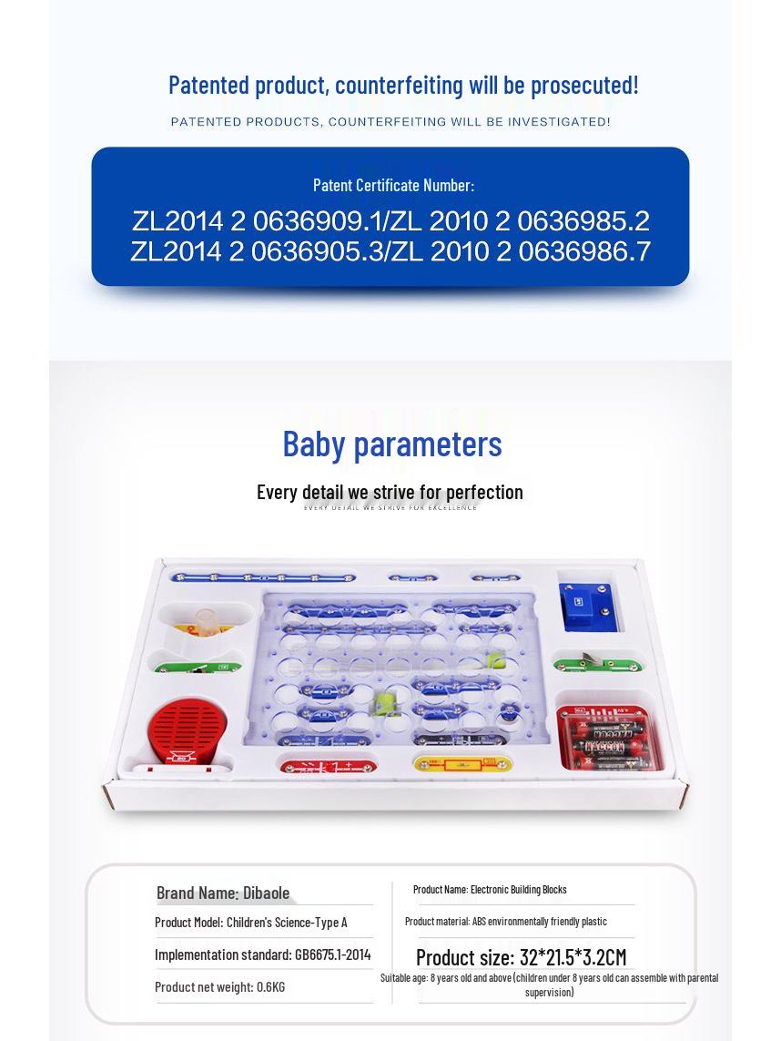 

STEM Конструктор электронных схем для детей 6-18 лет: Развивающая игрушка для научных экспериментов с более чем 100 сборками