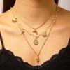 Bohemia Starfish Conch Pearl Beaded Choker Layered Necklace for Women Imitation Pearls Dolphin Summer Beach Vacation Jewelry