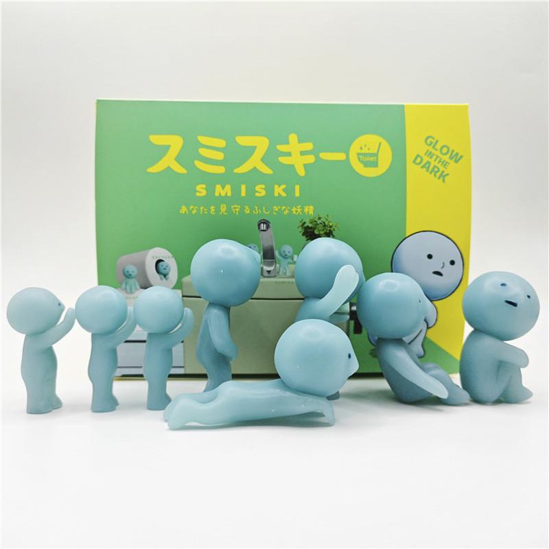 Elf Bathroom Glow In The Dark Pvc Collectible Blind Box Figures Home Car Decor