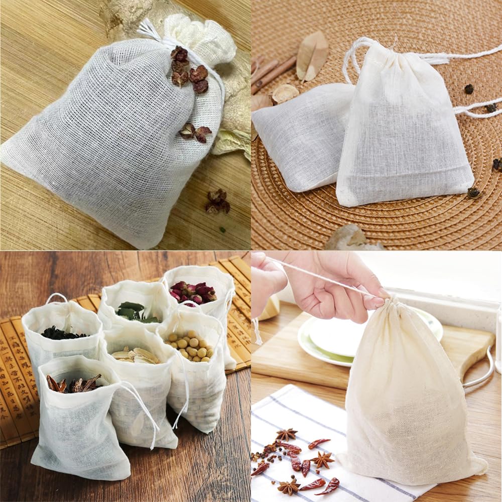 LKCCTK Filter Drawstring Lightweight Cotton Reusable Storage Bags for Small 50 Count Bags, Bags, 10x15cm, Plain, Bags, Jewelry, Candy, Items, Gifts,