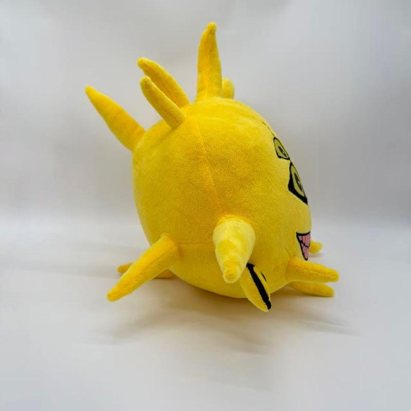 Wonderland Horror Sun Monster Plush Toy Multi Eyes Yellow Sun Stuffed Doll Soft Scary Figure Home Sofa Decoration Collectible Gift for Horror Game Fan