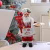 Christmas Santa Claus Figurine Chef Figurines Ornament Doll Accessories Decoration for Kitchen