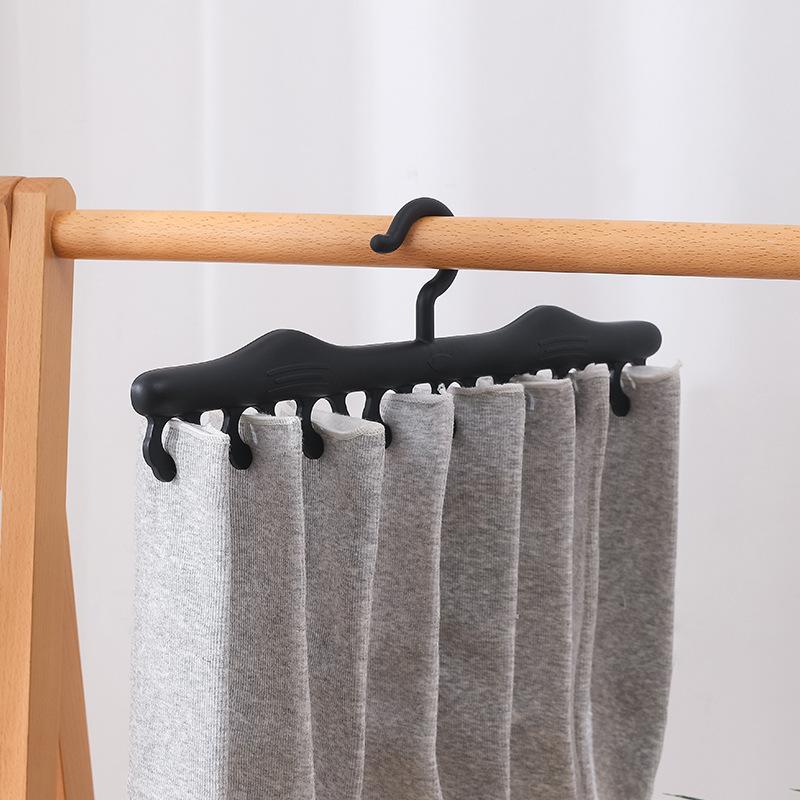 

Household Multi-Functional Socks Drying Rack Plastic 8 Clips, Underwear Drying Clips, Windproof Socks Drying Clips