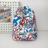 Schoolbag New Korean Style INS High Aesthetic Trendy Personalized Graffiti Backpack for Middle and High School Students Lightweight Large Capacity 