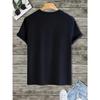 Herren Angel-Grafik T-Shirt - 100% Polyester Basic Rundhals-Tee, Leichter Stretch, Einfarbig, Sommer Casual Strickstoff Top