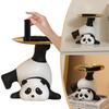Lovely Resin Panda Storage Tray Key Holder Bowl Panda Sculpture Candy Jewelry Earrings Tray Panda Statue Entryway Table Decor
