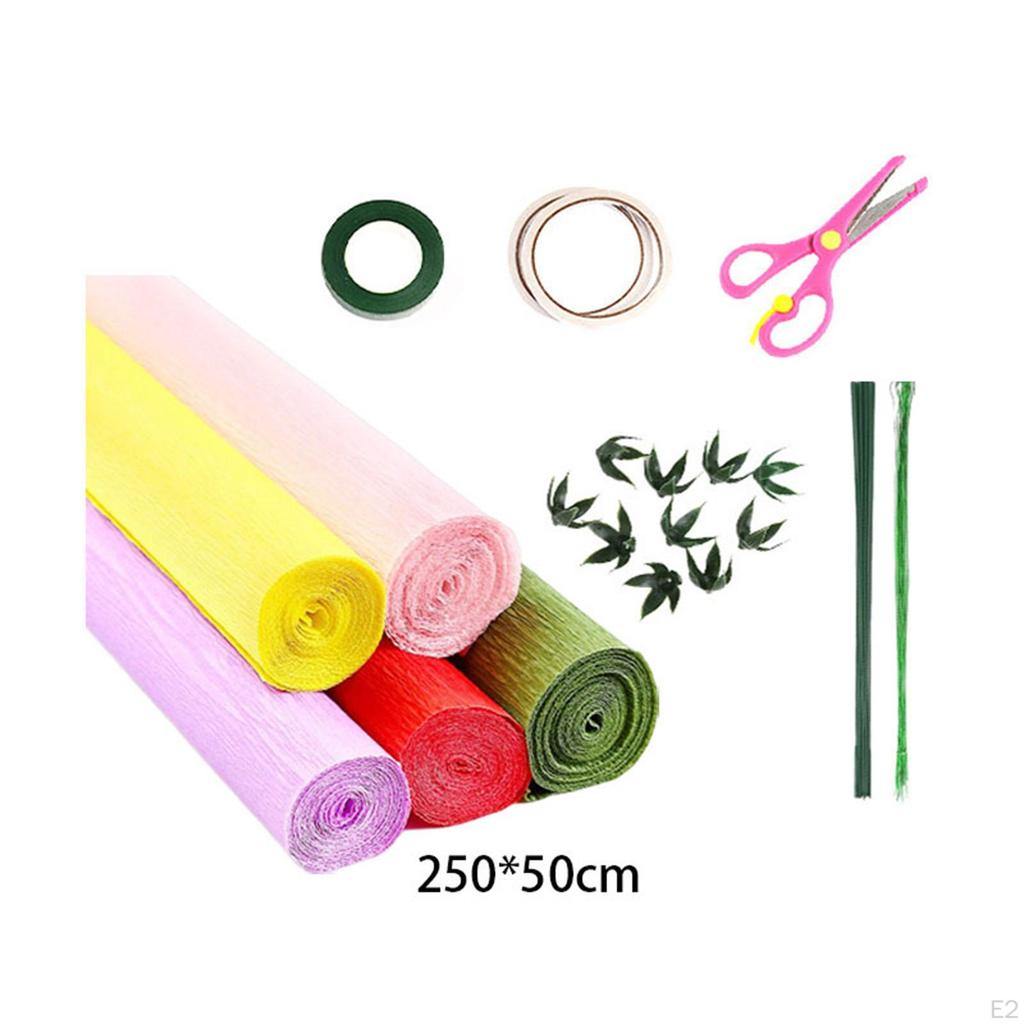 Crepe Paper Flower Craft Kit for Party Decor