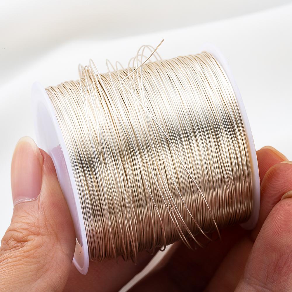 100m/Roll Gold Color Silver Colour Copper Wire for Jewelry Making DIY Bracelet Necklace DIY Colorfast Beading Wire Cord Strings