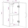HAARLEM Bathroom Wall Cabinet Glossy White 30 X 31 X 59 Cm