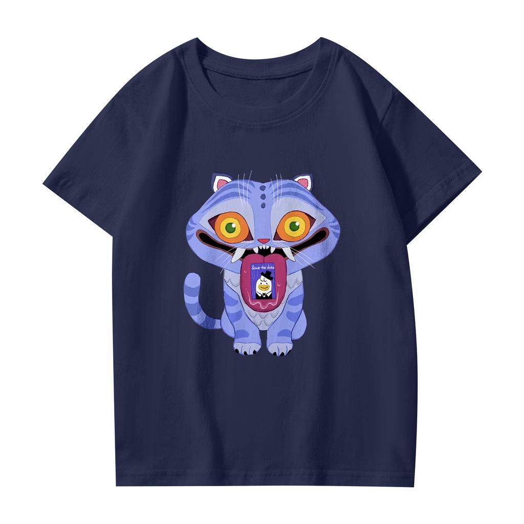 Fashionable Round Neck Short Sleeve Work Clothes Printed Tops For Womens Summer Tops