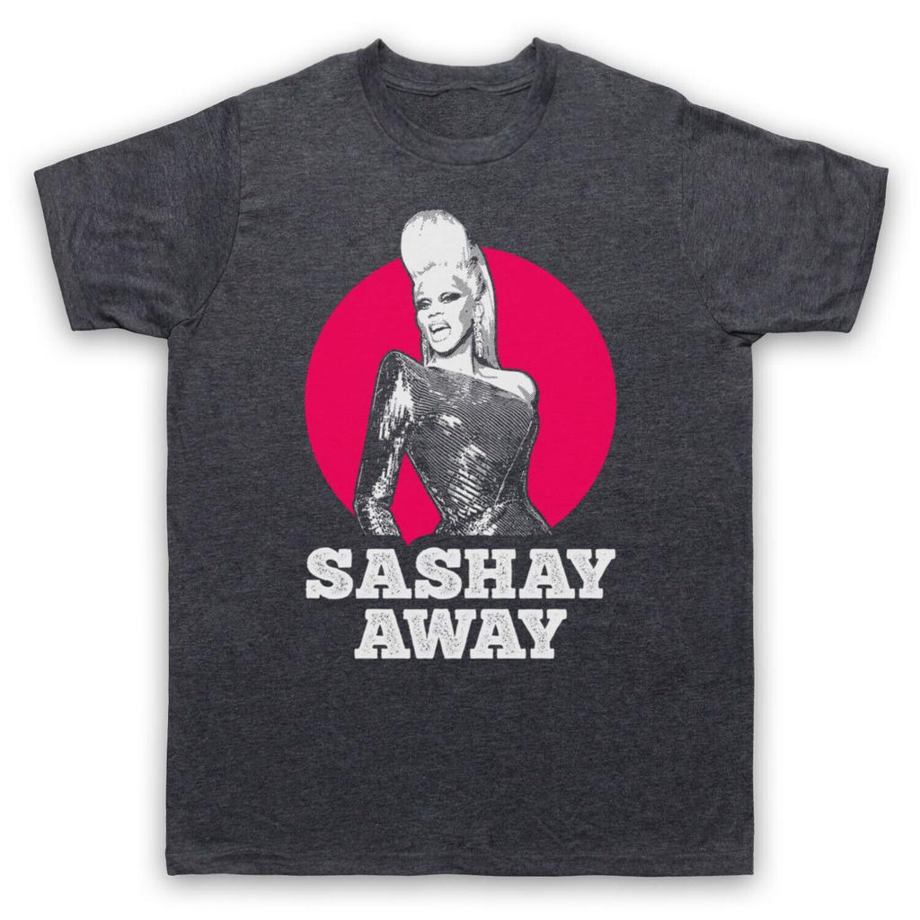 2025 Are Selling Well In Summer RU PAUL QUEEN SLOGAN: American Ru Paul Drag Queen Show SASHAY AWAY Round-neck Cotton T-shirt