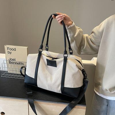 Short Trip Bag Women's Lightweight Fitness Bag New Business Trip Large-capacity Storage Bag Going Out Commuter Duffel Bag