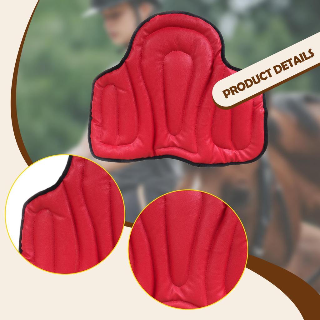 Thickened PU Leather Horse Riding Saddle Pad Equestrian Equipment with Sponge for Comfortable Riding Experience