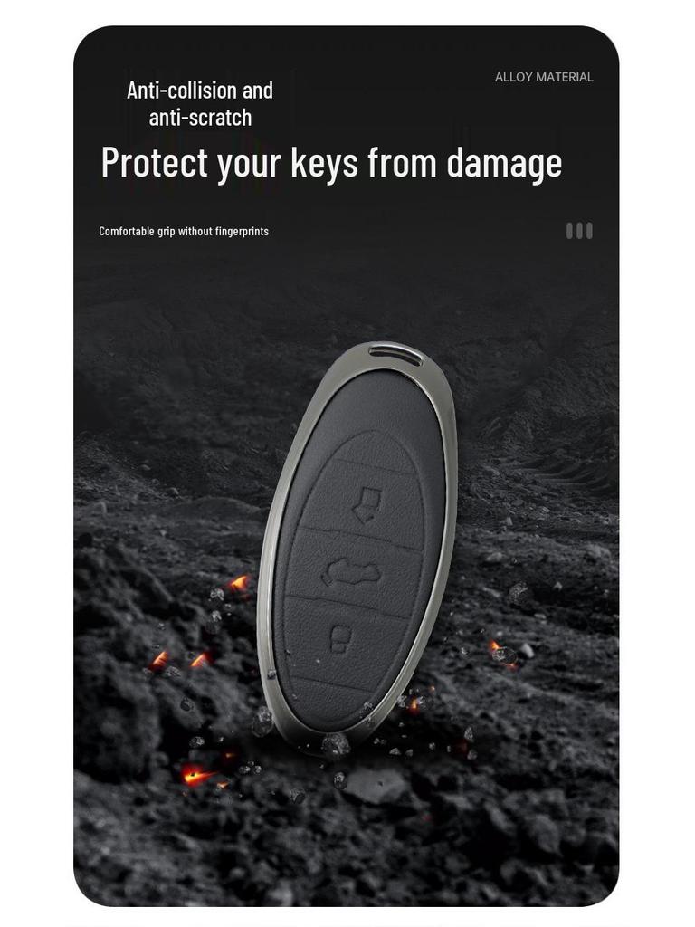 FAW Bestune T77/T99/B70 Car Key Case with Buckle, Full Wrap Shell for T55/T33, Unisex Design