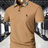 Men's Outdoor Golf Print T-shirt, Simple and Fashionable Shirt, Hot Selling Business Casual, Breathable Short Sleeve Collar Clothing