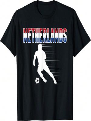 Maillot pour Amateurs de Football des Pays-Bas Soutien à l'Équipe de Football Néerlandaise T-shirt