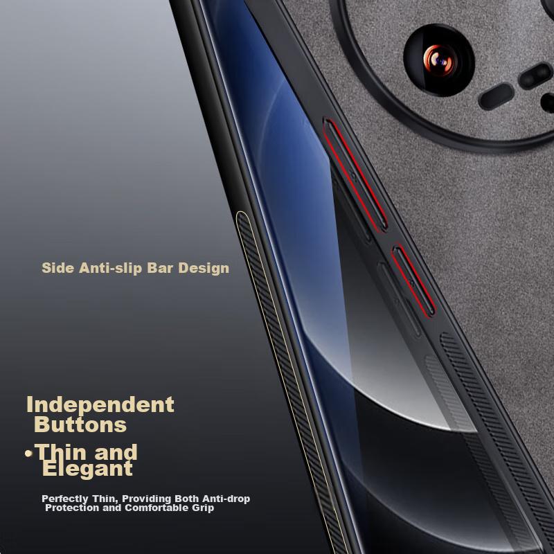 Xiaomi 14 Ultra Phone Case, Mi 14 Ultimate Edition Protective Cover, Full Lens Protection, Simple Xiaomi Silicone Outer, WoAnd Leather Case, Black