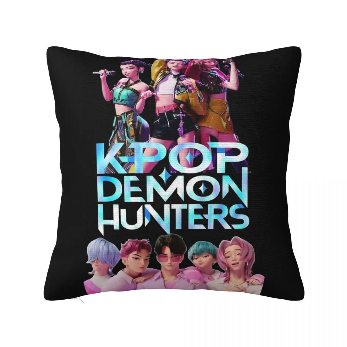 

Huntrix Saja Наволочки Мерч Чехол для подушки Huntrix - Kpop Охотники на демонов Наволочки Украшения для автомобиля Молния Несколько размеров 18x18Inch