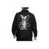 Nike Loose Fit Long Sleeve Cotton Jacket With Print Men Jackets Black HJ3876-010