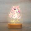 Personalized Animal Night Light - Custom Name Acrylic Lamp for Kids Bedroom Decor Baby Birthday Christmas Gift