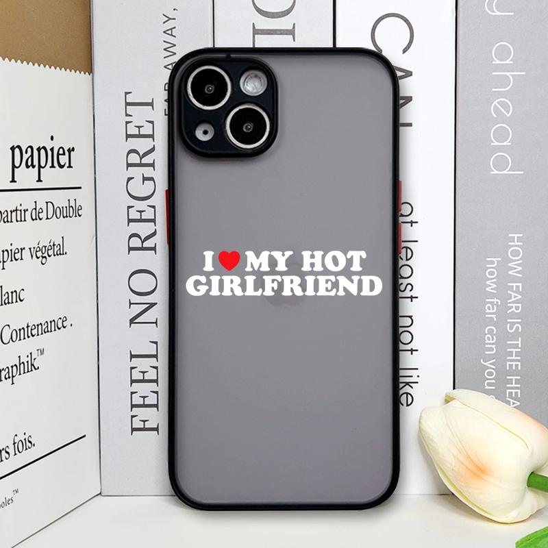 I Love My Boyfriend Girlfriend Couple Phone Case for Samsung Galaxy S25 S24 S23 Ultra S22 Plus S21 FE 5G Paired Cover Hard Shell