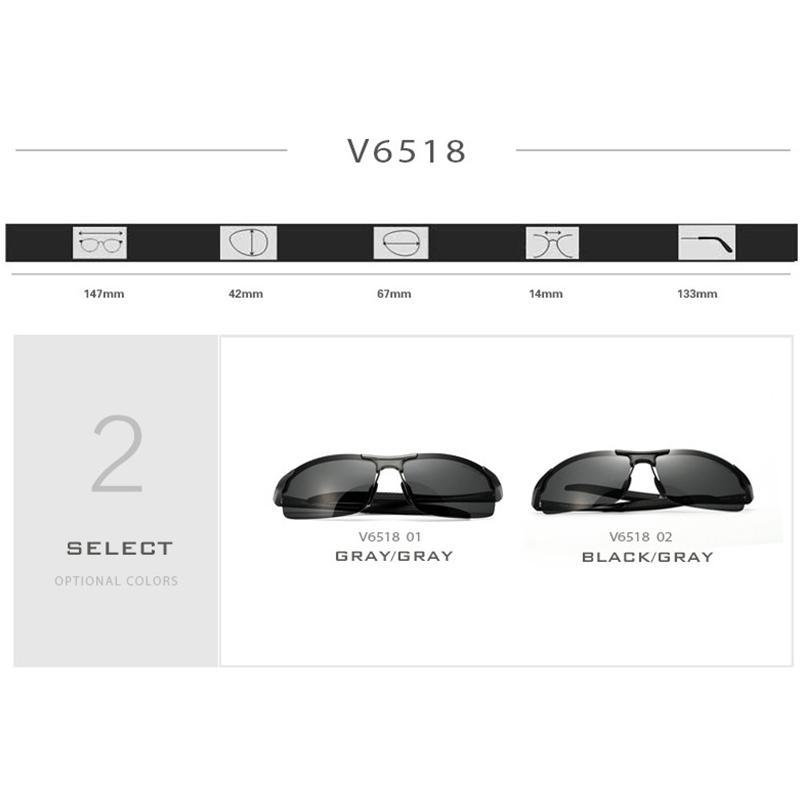 VEITHDIA marque concepteur en aluminium hommes lunettes de soleil polarisées lunettes de soleil accessoires lunettes pour hommes