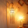 Bohemian Macrames Tapestry Light Shade Cotton Rope Tassels Handwoven Hanging Pendant Lamp Cover Lampshade for Home Decor
