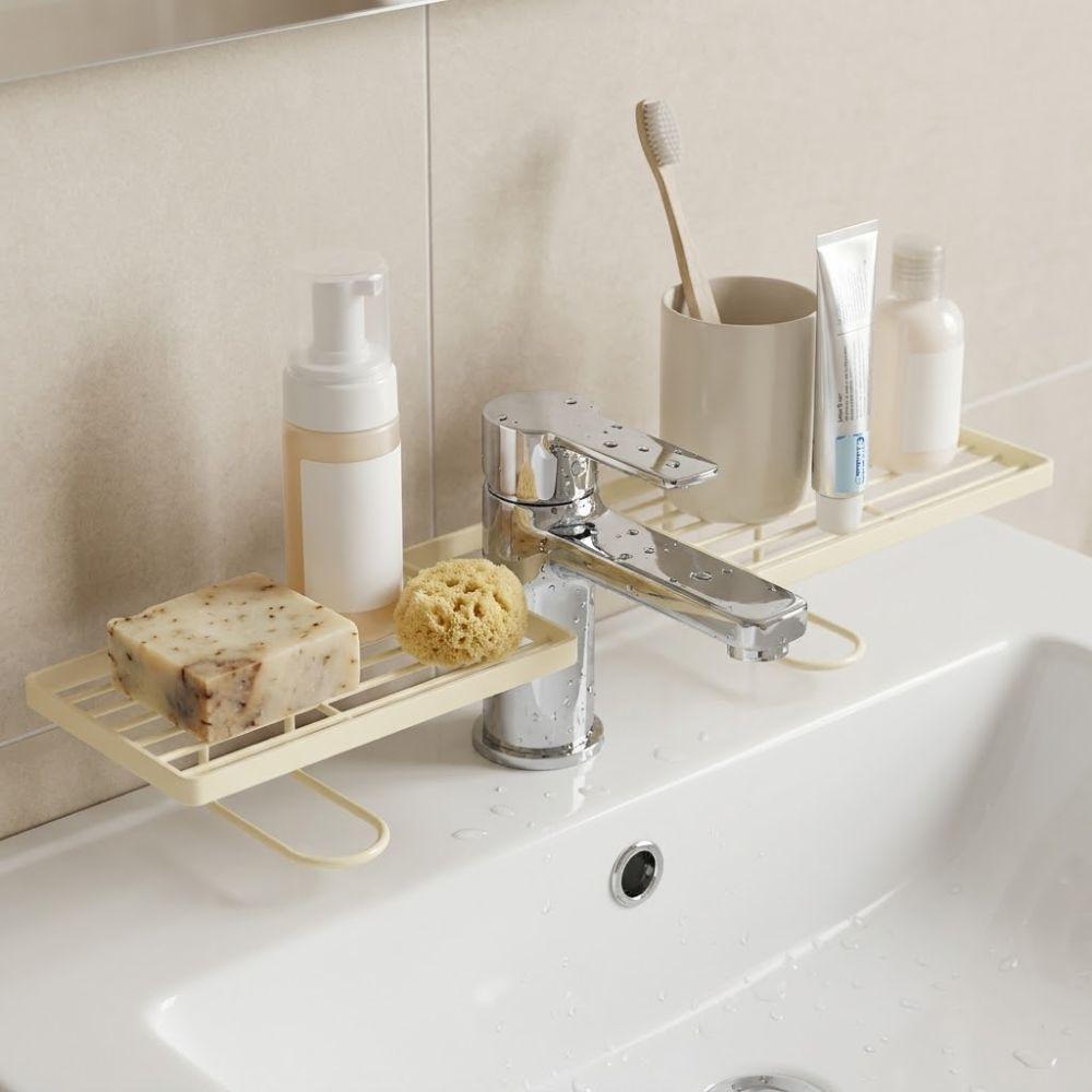Water Drainage Faucet Storage Shelf Mesh Design Cosmetics Organizer Sink Drying Rack  Kitchen