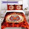 Set Lenzuola Fulham Calcio Stampato 3 Pezzi, Comodo Set Copripiumino per Camera da Letto Amico della Pelle