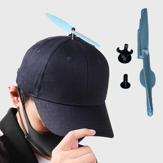 1/2Pcs Baseball Cap Whirligig Hat Spinner 3D Printed Propeller Accessory Manual Spinning Dragonfly Decoration Relieving Fidget Toy