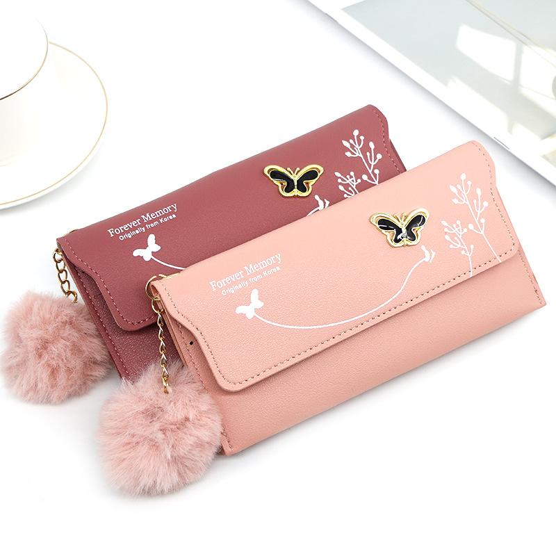 Yogodlns Mode Schmetterling Brieftasche Frauen PU Leder Kleine Kupplung Casual Dame Geldbörse Kartenhalter Weibliche Handtasche