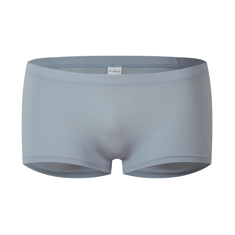 Thin Nylon Ice Silk Men's Semi-Transparent Boxer Briefs - Light Silk Square Leg Underwear