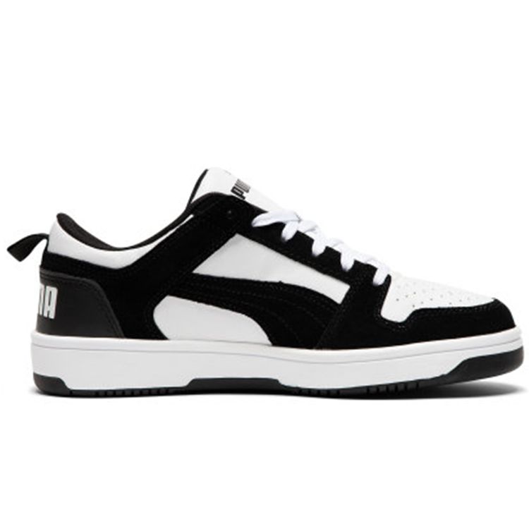 Puma Rebound Layup Lo Sd Leather Comfortable Low Top Sneakers Unisex Sneakers Black White 370539-01
