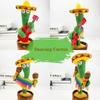 Cactus Hawaii Dancing Plush Toy Electronic Shake Body Stuffed Plant Songs With