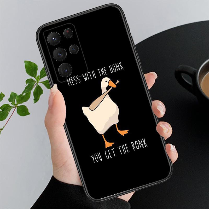 Cartoon Duck Phone Case For Samsung A15 A35 A55 A52 A53 A54 A33 A34 A25 A05S A16 A14 A05 A13 M15 M55 M35