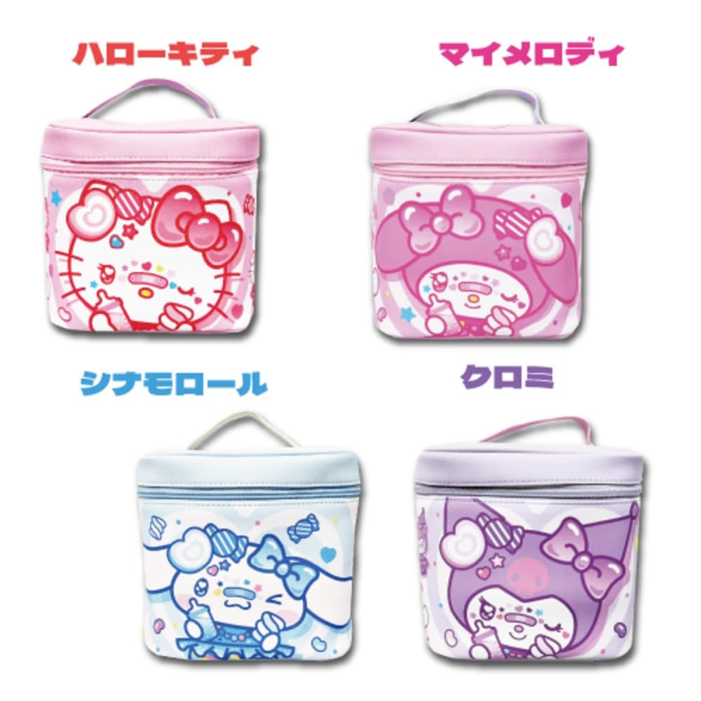 Hatayama Shoji Sanrio Mirrored Vanity Pouch, Decora, Hello Kitty, Approx. H17 X W17 X D17cm, 34203145
